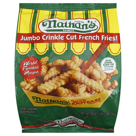 Nathan’s Famous French Fries, Crinkle Cut, Jumbo