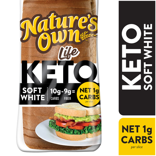 Nature's Own Life Keto Soft White, Sliced White Keto Bread, 16 oz Loaf