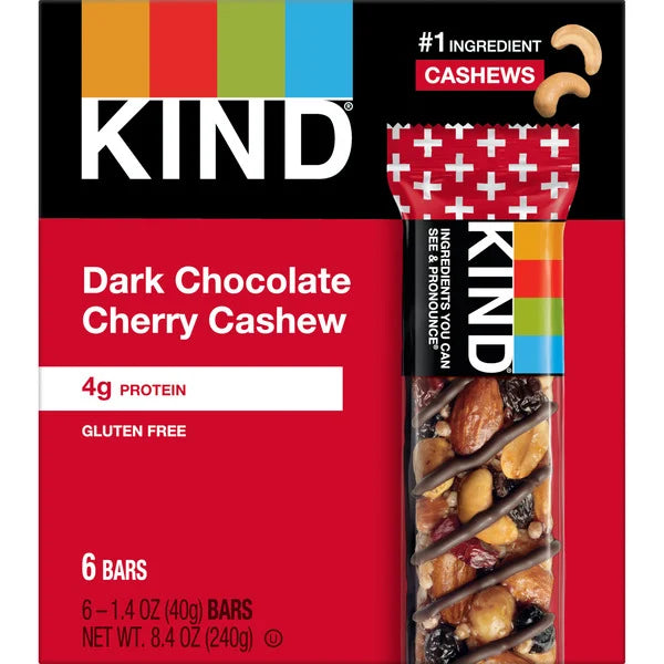 KIND Dark Chocolate Cherry Cashew 6 Bars