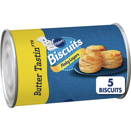 Pillsbury Flaky Layers Biscuits Butter Tastin' Canned Biscuits