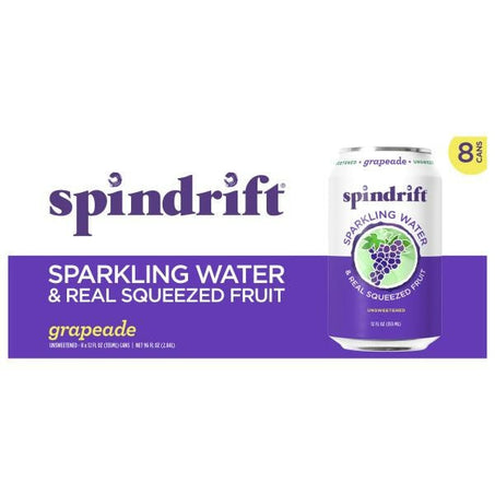 Spindrift Sparkling Water Grapeade 8 x 12 fl oz