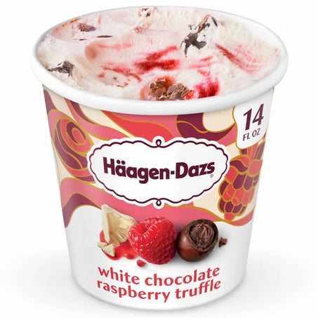 Haagen-Dazs White Chocolate Raspberry Truffle Pint