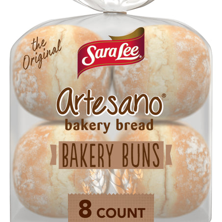 Sara Lee Artesano, 8 count, White Bakery Buns 8 ct