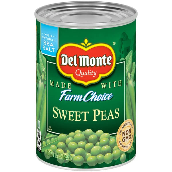 Del Monte Sweet Peas Canned Vegetables 15 oz