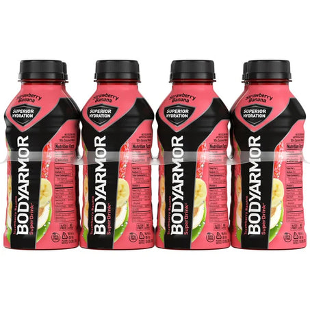 BODYARMOR SuperDrink Strawberry Banana Electrolyte Sports Hydration Drinks  • 8 x 12 fl oz