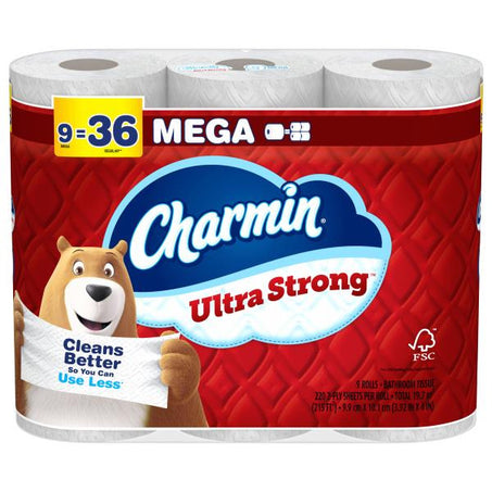 Charmin Ultra Strong Toilet Paper Mega Rolls 9 ct