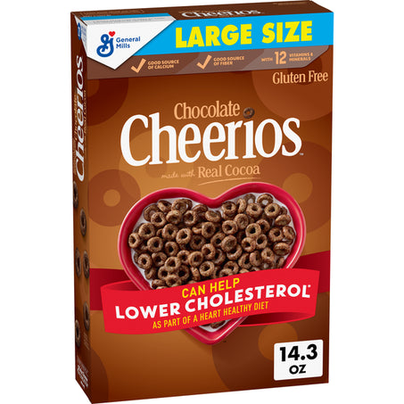 General Mills Chocolate Cheerios Large Size Cereal 14.3 oz Large Size