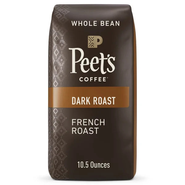 Peet's Coffee French Roast, Dark Roast Whole Bean Coffee, Bag 10.5 oz