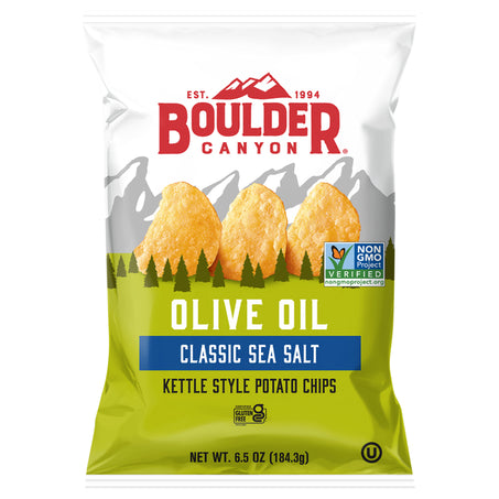 Boulder Canyon Potato Chips, Classic Sea Salt, Olive Oil, Kettle Style
