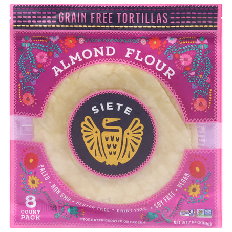Siete Tortillas, Grain Free, Almond Flour 8 ct