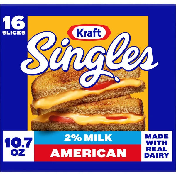 Kraft American Cheese Slices with 2% Milk 16 ct