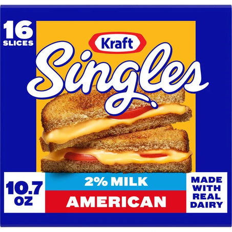 Kraft American Cheese Slices with 2% Milk 16 ct