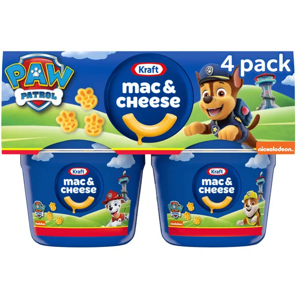 Kraft Mac & Cheese Easy Microwavable Dinner with Nickelodeon Paw Patrol Pasta Shapes 7.6 oz