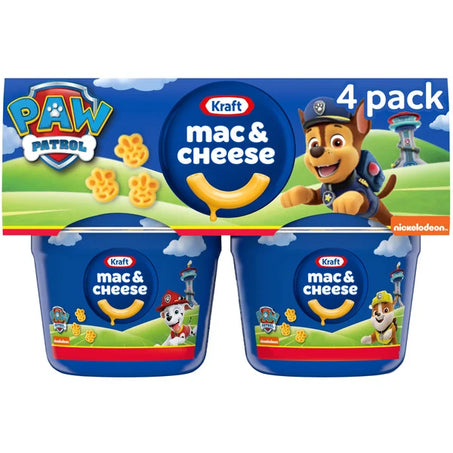 Kraft Mac & Cheese Easy Microwavable Dinner with Nickelodeon Paw Patrol Pasta Shapes 7.6 oz
