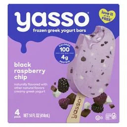 Yasso Frozen Greek Yogurt Bars Black Raspberry Chip Bars