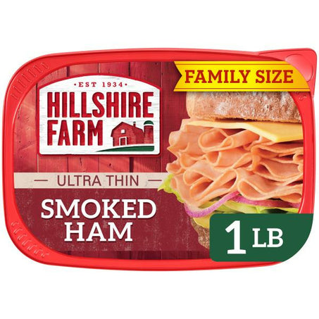 Hillshire Farm Ultra Thin Sliced Deli Lunch Meat, Smoked Ham 1 lb