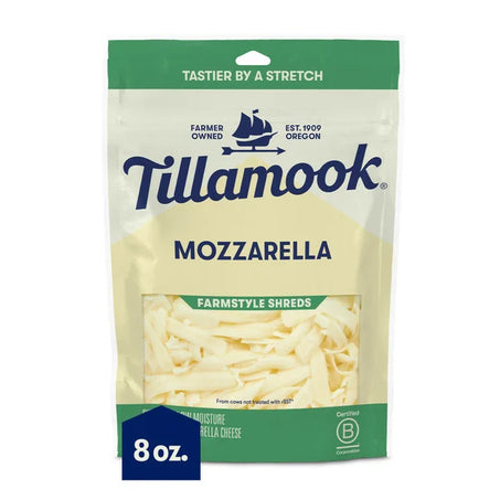Tillamook Farmstyle Mozzarella Shredded Cheese 8 oz