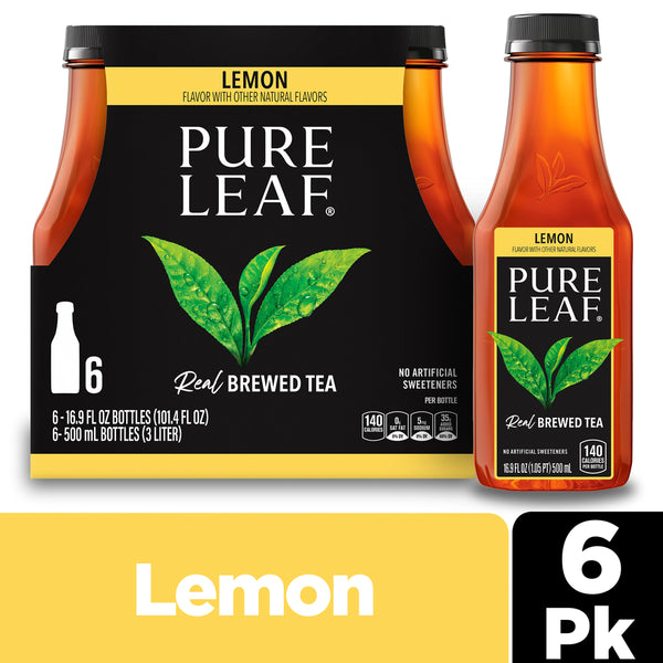 Pure Leaf Real Brewed Tea Lemon • 6 x 16.9 fl oz