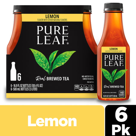 Pure Leaf Real Brewed Tea Lemon • 6 x 16.9 fl oz