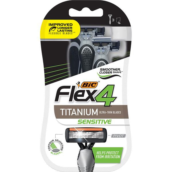 BIC Razors, Sensitive, Titanium 3 ct