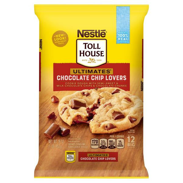 Toll House Chocolate Chip Lovers Cookie Dough With Chocolate Chips & Chocolate Chunks