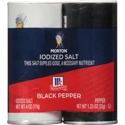 Morton McCormick Iodized Salt & Pepper, Shaker Set