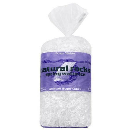 Natural Rocks Spring Water Ice, Spring Water, Cocktail Style Cubes 5 lb