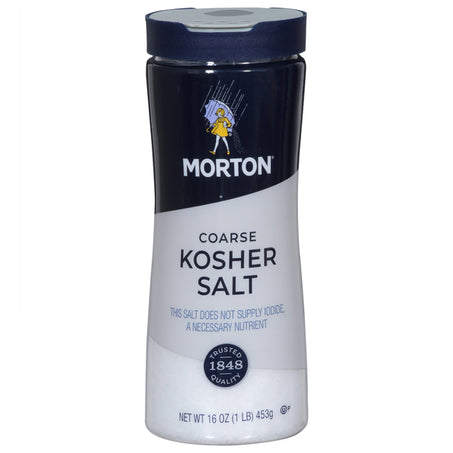 Morton Kosher Salt, Coarse, 16 Ounce