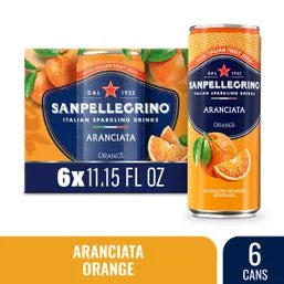 San Pellegrino Italian Sparkling Drink Aranciata 6 x 11.15 fl oz