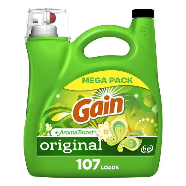 Gain Liquid Laundry Detergent, Original Scent, 107 Loads 154 fl oz