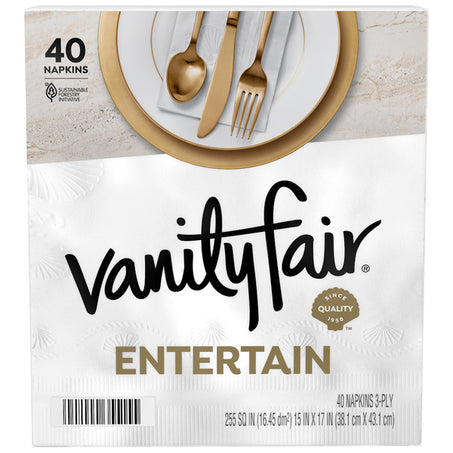 Vanity Fair Entertain Paper Napkins 40 ct