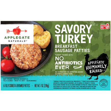 Applegate Natural Savory Turkey Breakfast Sausage Patties