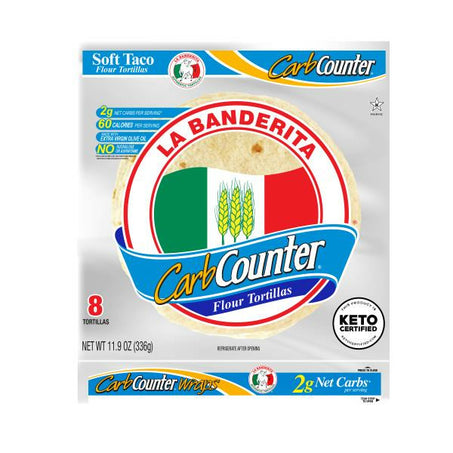 La Banderita Carb Counter 8" Flour Tortillas, Keto Certified 8 ct