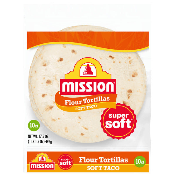 Mission Super Soft Taco Flour Tortillas 10 ct