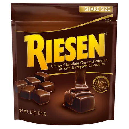 RIESEN Chocolate Covered Chewy Caramel Candy 12 oz