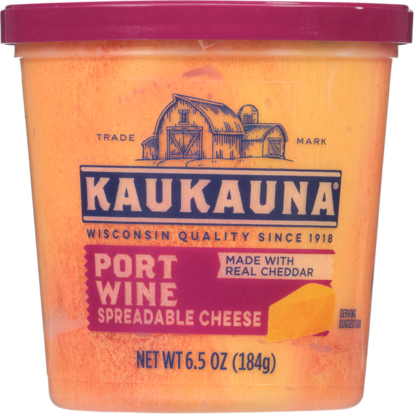 Kaukauna Spreadable Cheese, Port Wine 6.5 oz