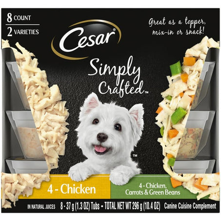 Cesar Simply Crafted Soft Wet Dog Food Meal Topper Variety Pack