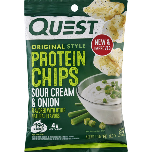 Quest Protein Chips, Sour Cream & Onion, Original Style