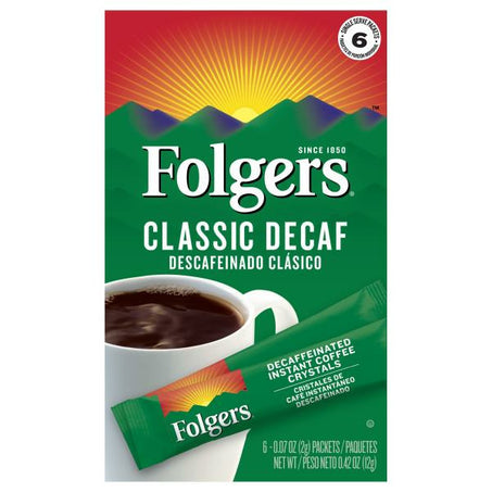 Folgers Instant Decaf  Coffee 6 ct