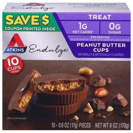 Atkins Peanut Butter Cups, Treat 0.6 oz