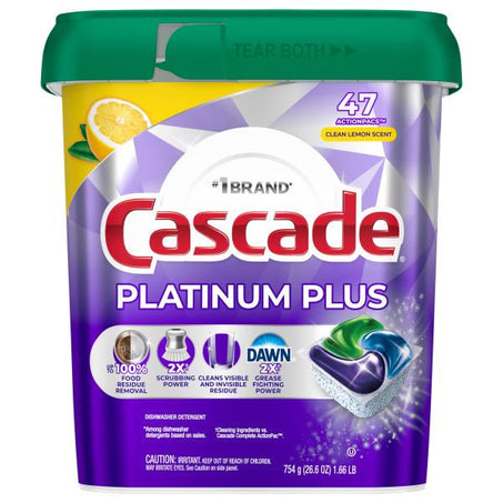 Cascade Platinum Plus Dishwasher Pods 52 ct