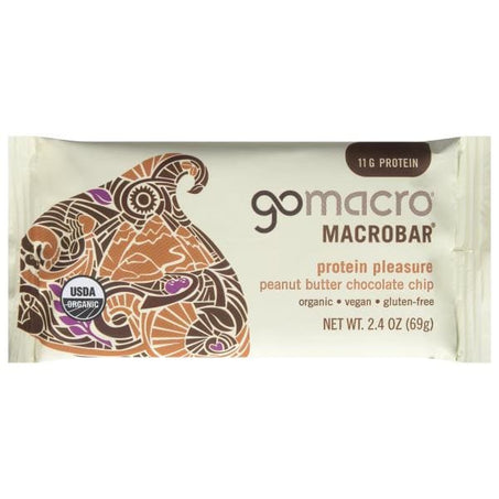 GoMacro MacroBar, Protein Pleasure, Peanut Butter Chocolate Chip