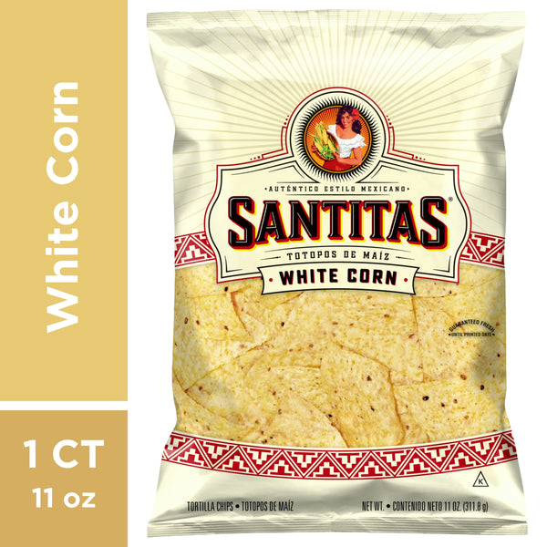 SANTITAS Tortilla Chips White Corn 11 Oz
