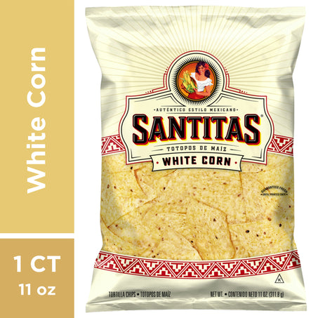 SANTITAS Tortilla Chips White Corn 11 Oz
