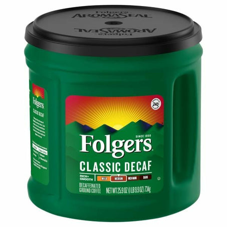 Folgers Coffee, Ground, Medium, Classic Decaf 25.9 oz