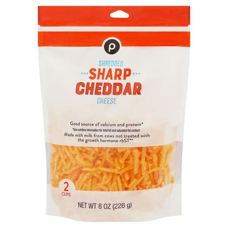Publix Cheese, Sharp Cheddar, Shredded 8 oz