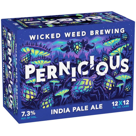 Wicked Weed Pernicious IPA Craft Beer 12 Pack 12 fl oz Cans