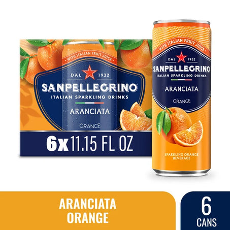 San Pellegrino Italian Sparkling Drink Aranciata 6 x 11.15 fl oz