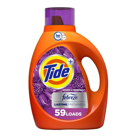 Tide Febreze Freshness Spring & Renewal HE Turbo Clean Liquid Laundry Detergent 84 fl oz