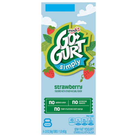 Go-Gurt Yogurt, Low Fat, Strawberry  • 8 x 2 oz
